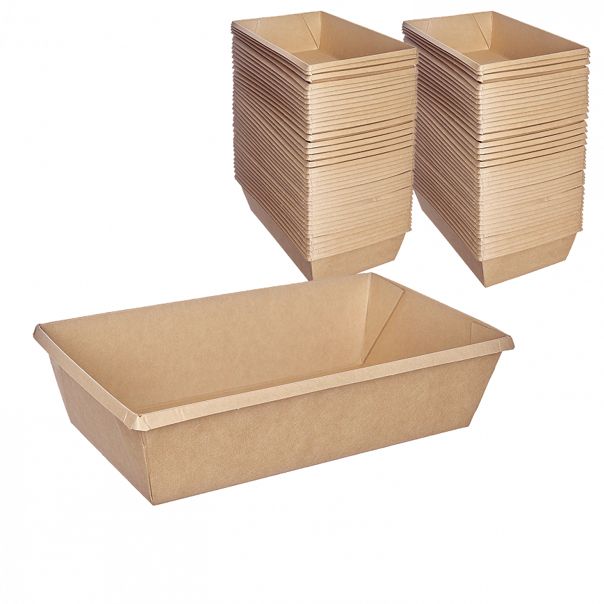 1EA OneClick контейнер крафт  800мл - 50шт (6уп*кор)