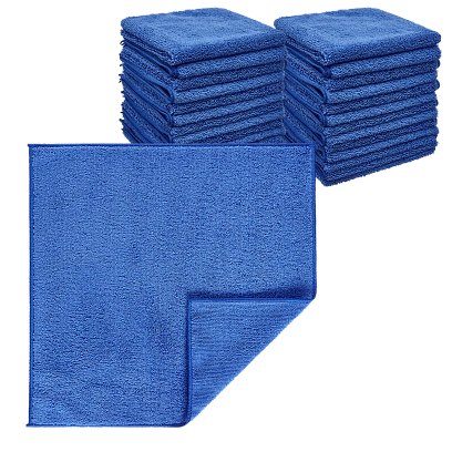 Микрофибра 40х40 - оверлок Синяя 280гр (200шт*кор)