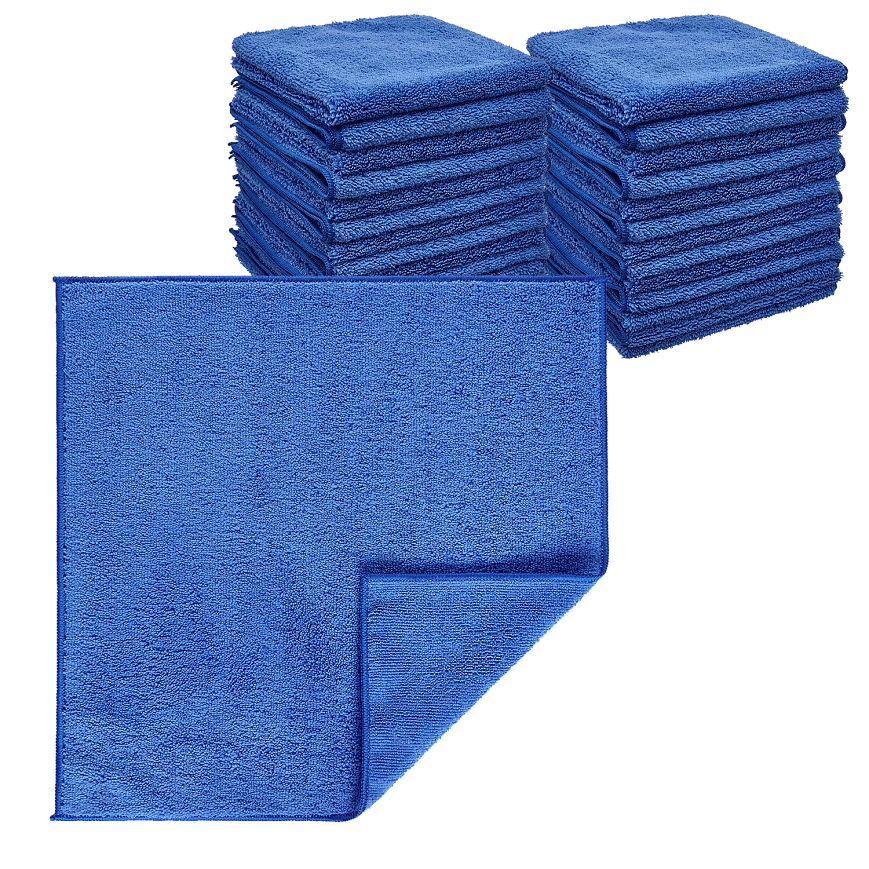 Микрофибра 40х40 - оверлок Синяя 280гр (200шт*кор)