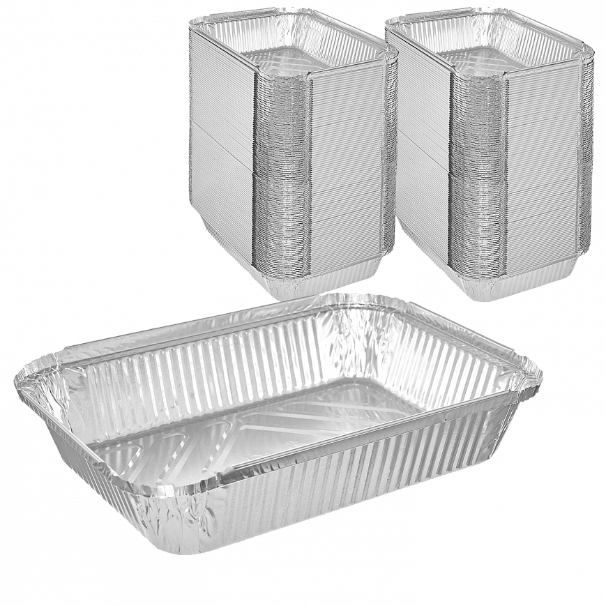 Алюминиевый контейнер  900мл - 100шт | R84 219х158х38 (6уп*кор) 