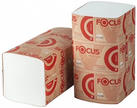 Бумажные полотенца V-сложения 2сл 200л "Focus" /23*20,5см/ (15шт) 5049974