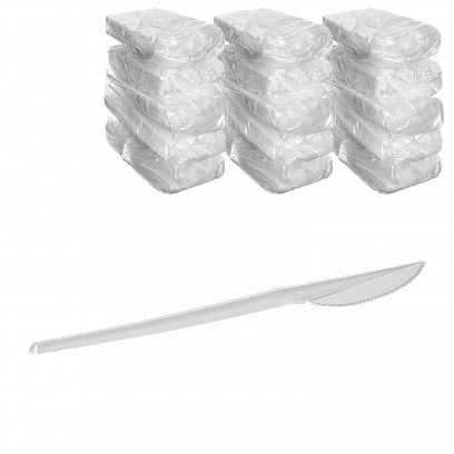 Белый нож - 100шт пластиковый (25уп*кор)