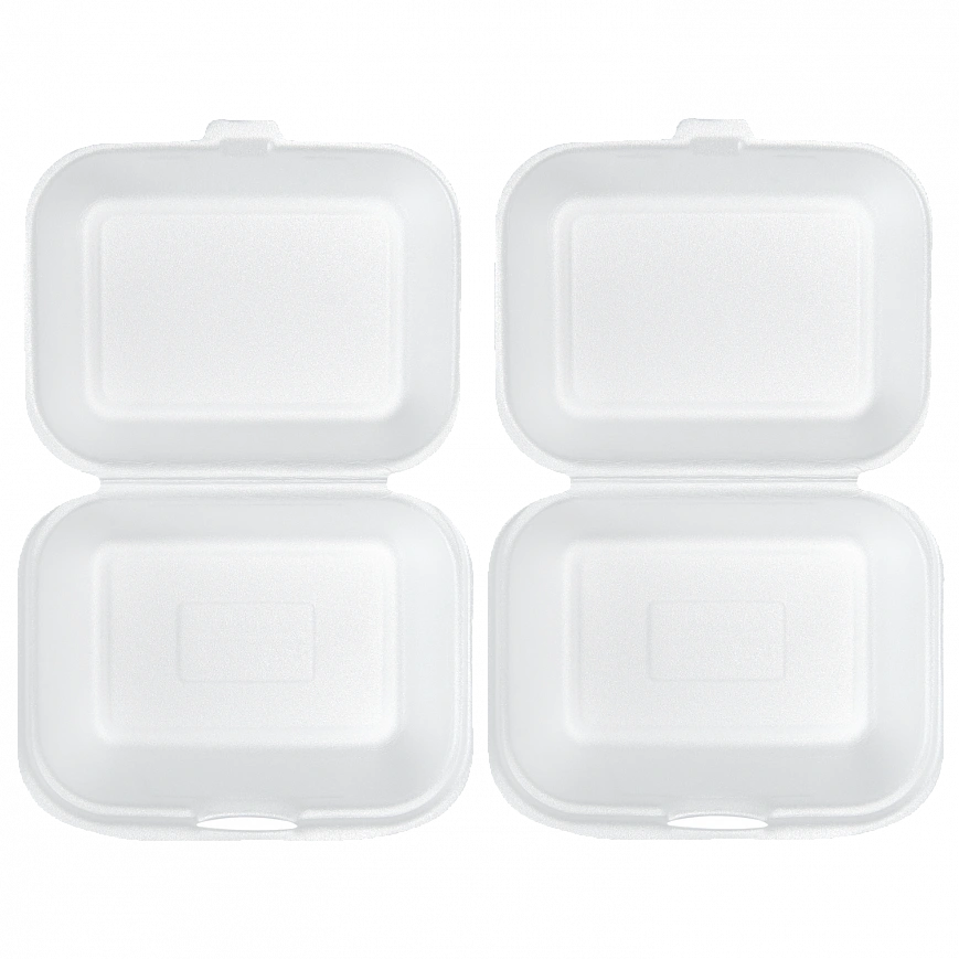 Ланч бокс Мини белый - [100шт] вспененный 195х150х70