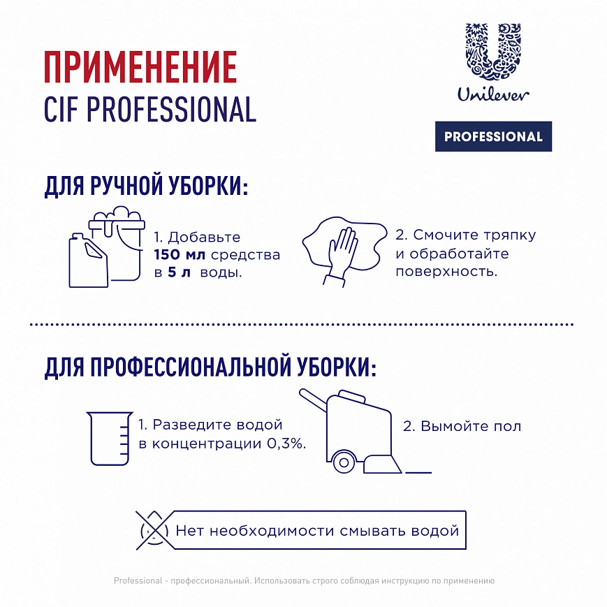 "CIF" Средство дезинфицирующее моющее 2 в 1 КОНЦЕНТРАТ 5л (2шт-уп)