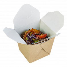 DE Noodles контейнер Wok крафт 500мл - 20шт квадратный (24уп*кор)