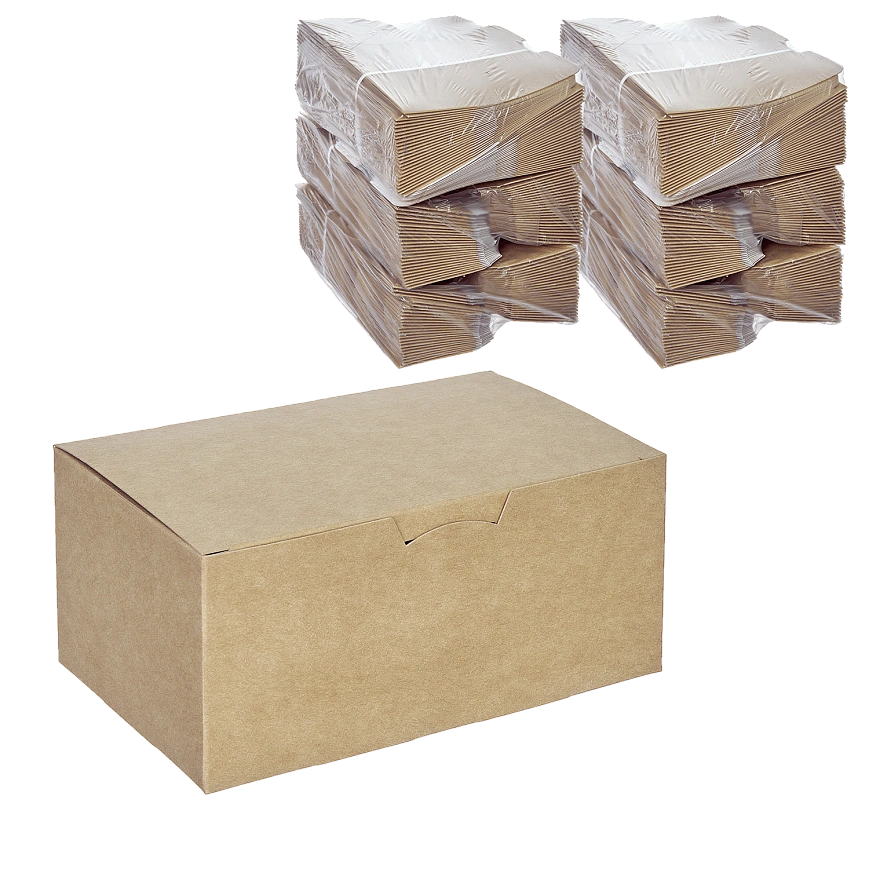 DE Fast Food Box коробка крафт L - 50шт (10уп*кор)