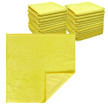 Микрофибра 40х40 - оверлок Желтая 280гр (200шт*кор)