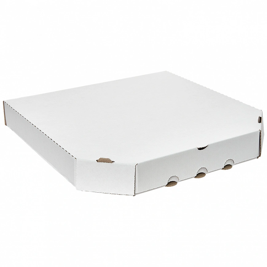 Коробка для пиццы 33х33 Белый / Крафт микрогофра (100шт)