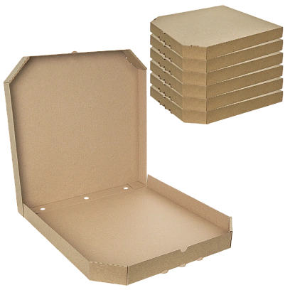 Коробка для пиццы 40х40 - [50шт] крафт / крафт микрогофра