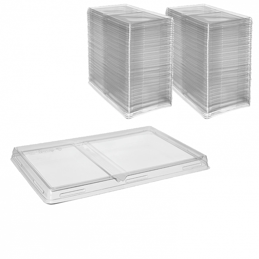 1EA OneClick крышка с Перегородкой плоская 800мл - 50шт (6уп*кор)