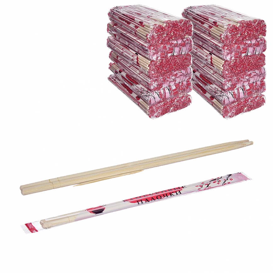 Палочки для ролл круглые в пленке - 100шт бамбуковые (30уп*кор)