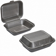 Ланч бокс Мини черный - [200шт] LBM вспененный 190х150х30