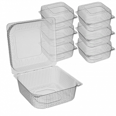 РК 15 Контейнер с крышкой 1200мл - [660шт] квадратный 150х150х80 