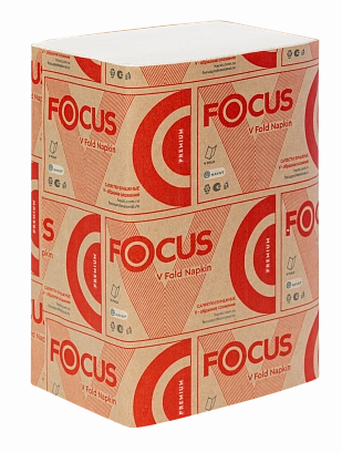 Салфетки для прикассовых дисп. 2сл белые 200л  /23*17/ "Focus" /15уп/