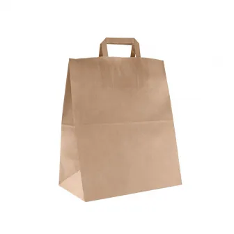 Пакет с плоскими ручками 320х200х370 - [200шт] бумажный 70гр 