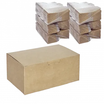 DE Fast Food Box коробка крафт L - 50шт (10уп*кор)
