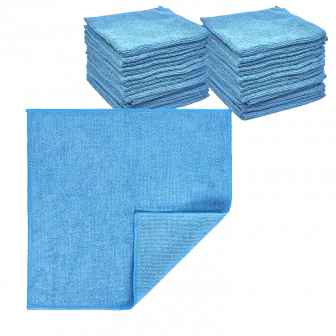 Микрофибра 220гр голубая 30*30 оверлок (100шт*кор)