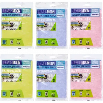 LM Салфетка вискозная 30х38 - 3шт (38уп*кор) пл. 80г/м 