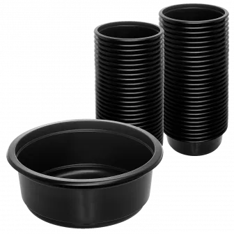 К-115 Контейнер черный 250мл - 50шт круглый (10уп*кор)  К-115 Контейнер черный 250мл - 50шт круглый (10уп*кор)