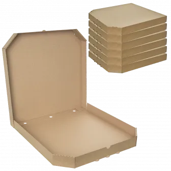 Коробка для пиццы 40*40 крафт / крафт  микрогофра /100шт/