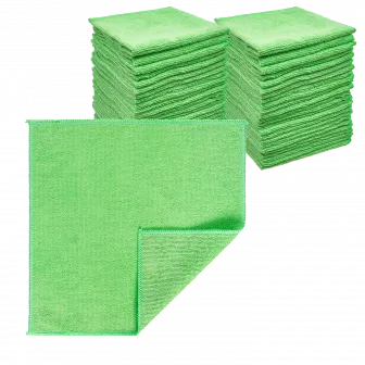 Микрофибра 220гр зеленая 30*30 оверлок (100шт*кор)