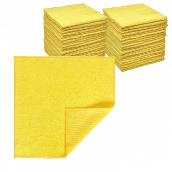Микрофибра 220гр желтая 30*30 оверлок (100шт*кор)