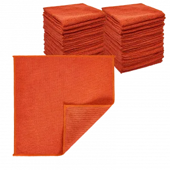 Микрофибра 220гр красная 30*30 оверлок (100шт*кор)