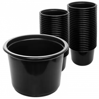 К-115 Контейнер черный 500мл - 50шт круглый (10уп*кор)  К-115 Контейнер черный 500мл - 50шт круглый (10уп*кор)