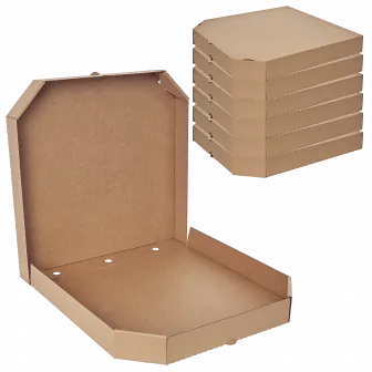 Коробка для пиццы 35*35 крафт / крафт  микрогофра /100шт/