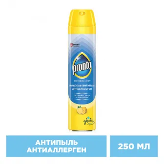 Полироль для мебели 250мл антипыль "Pronto" (6шт*уп)