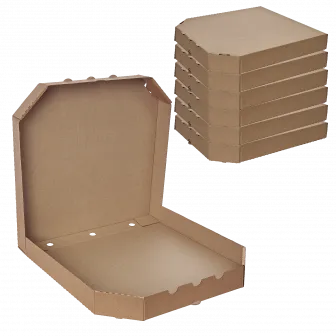Коробка для пиццы 33*33 крафт / крафт  микрогофра /100шт/