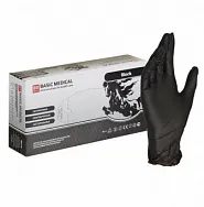 Нитриловые перчатки черные - S [50пар] Basic black 3,5гр