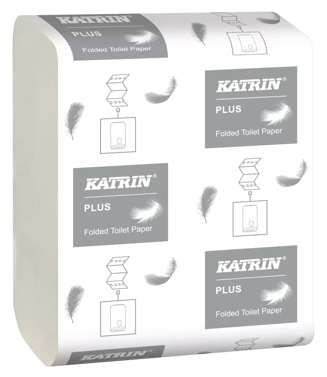 Туалетная бумага в Листах 2сл 250л Ярко-белая "Katrin" /мягкая/ (40шт) 56156 