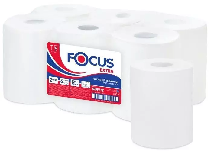 Полотенце с центральной вытяжкой 2сл 21см*125м "Focus" (6шт) 5036772