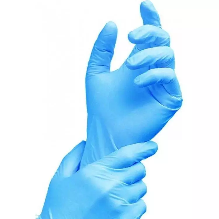 Перчатки Нитриловые голубые "Saraya" - L  "Huayuan" (50пар) 2