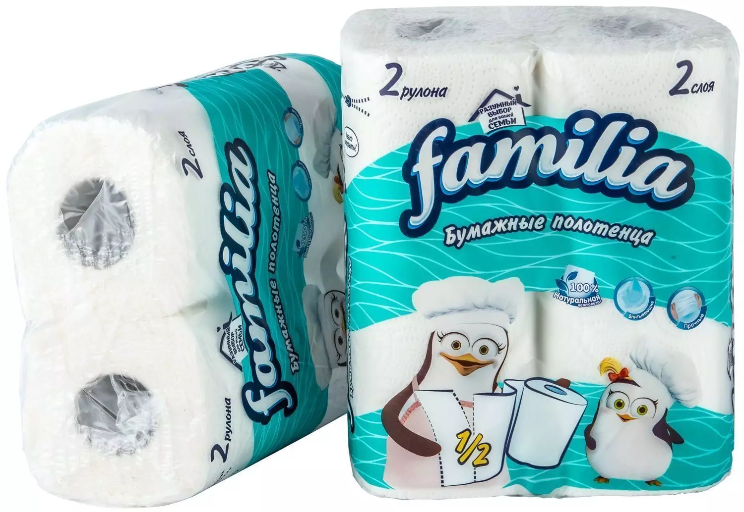 Бумажные полотенца в рулоне  2сл  12м "Familia" (28шт) 