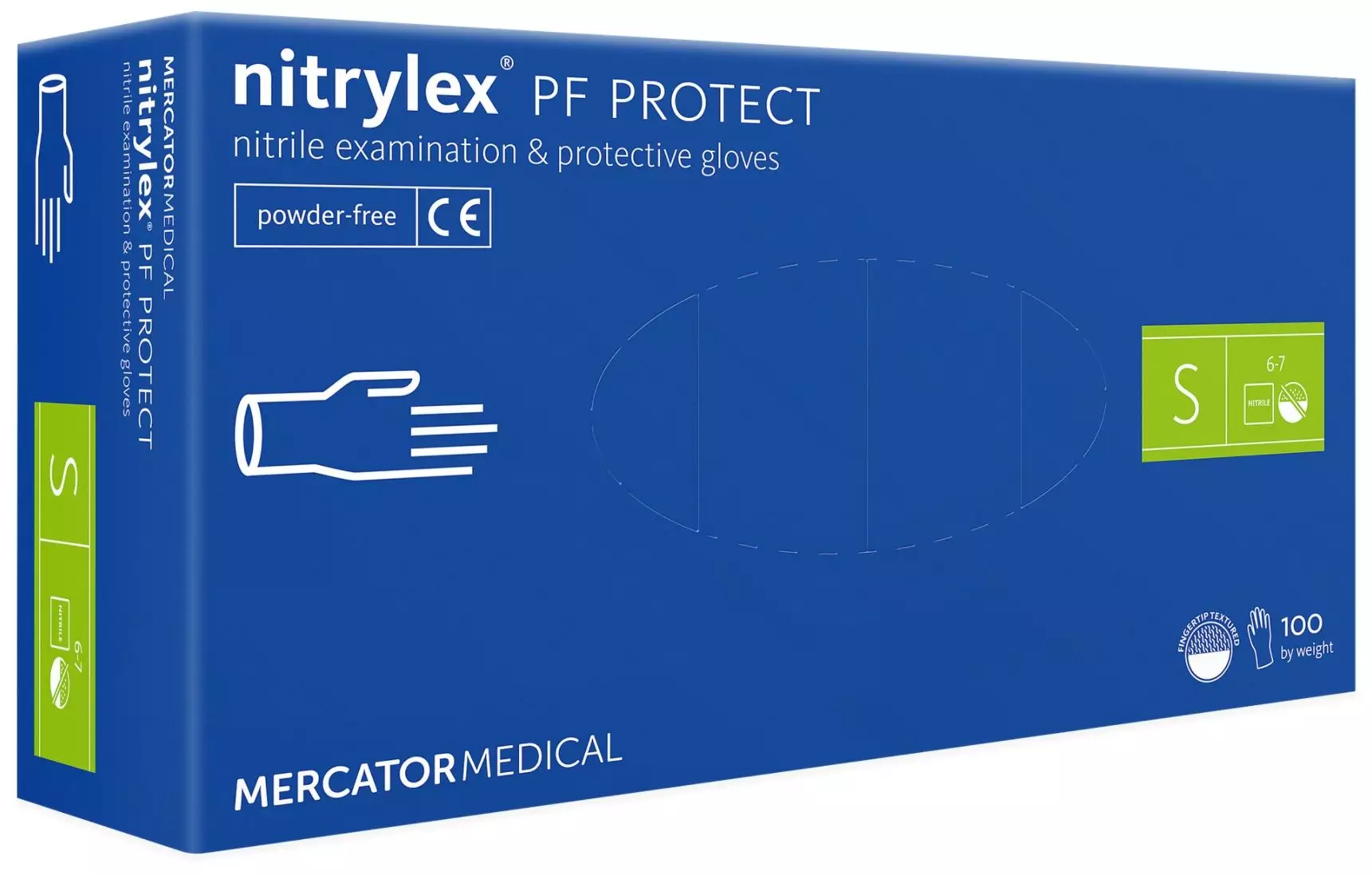 Перчатки Нитриловые фиолетовые "Protect Mercator" - S (100пар) 2