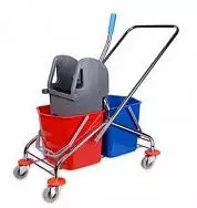 Тележка хром 2*25л + Отжим+Лоток SCK50BD