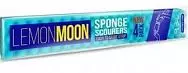 Губка без выреза Бирюзовая с синим абразивом "Lemon Moon" 4шт (21шт-уп) L110В