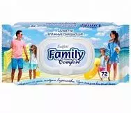 Влажная салфетка очищающая - 72шт "Family Comfort" (20шт-уп) 30363