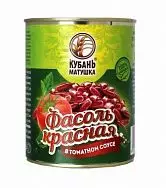 Фасоль красная натуральная ГОСТ "Кубань Матушка" ж/б 360 гр (12шт/упак)